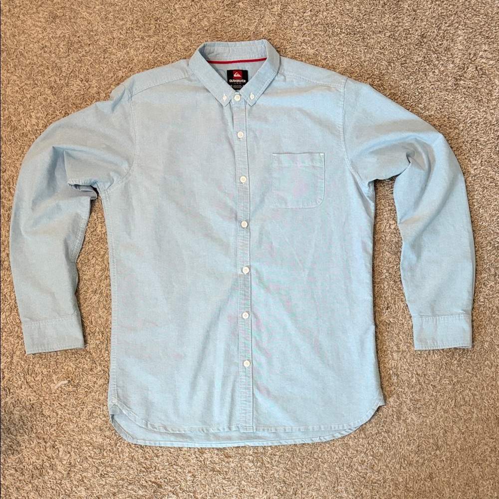Quiksilver Sky Blue Casual Button-Down Shirt